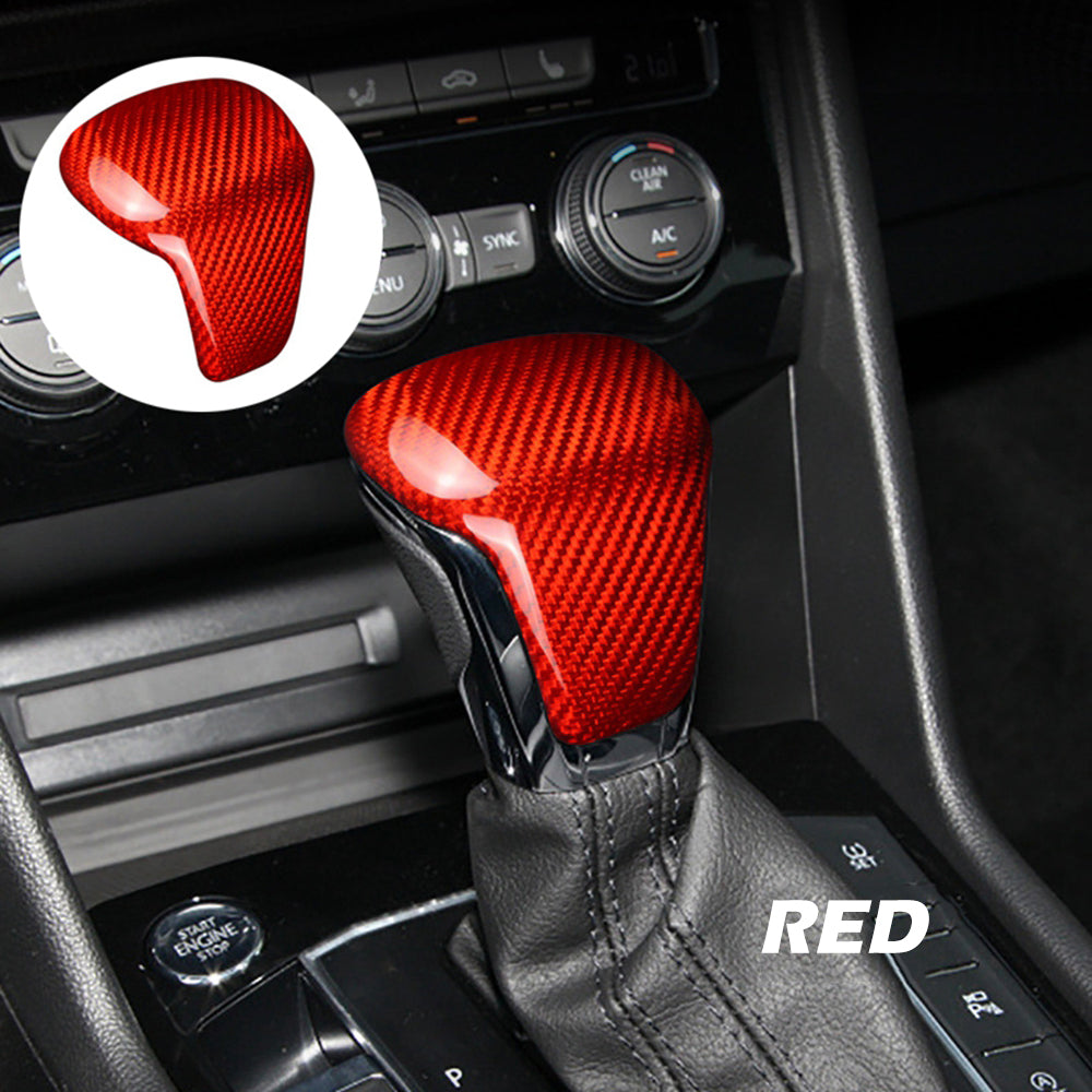 Dry Carbon Fiber Gear Shift Knob Cover Head Lever Panel for Volkswagen VW Tiguan Atlas Phideon Teramont