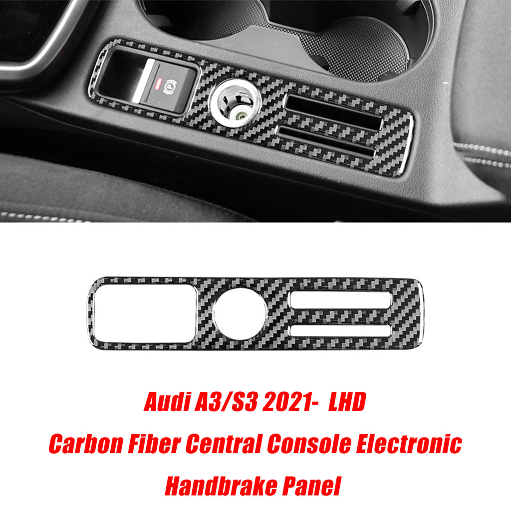 Car Carbon Fiber Interior Stickers for Audi A3 S3 2021-2022 LHD Decoration Frame Cover