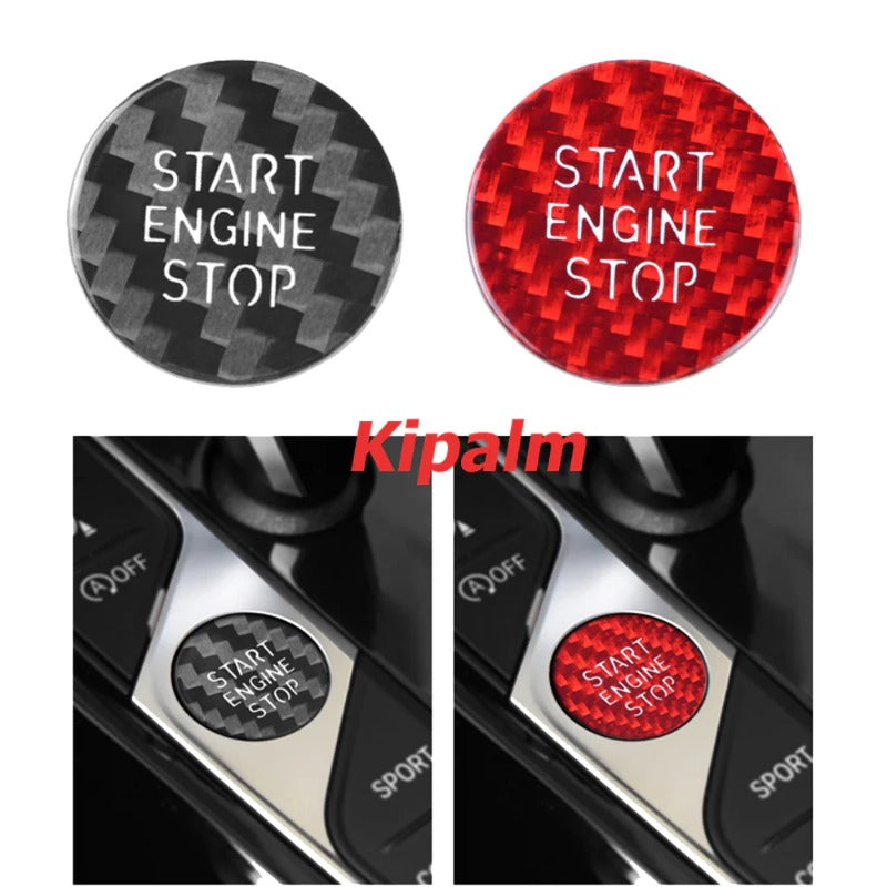 Carbon Fiber Engine Start Stop Button Stickers Trim Cover For BMW G20 G14 G15 X5 G07 Z4 G29