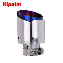 Load image into Gallery viewer, Carmon Car Universal Stainless Steel Exhaust Tip Burnt Blue Muffler for BMW BENZ Audi VW Golf car exhaust muffler