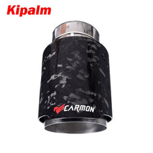Load image into Gallery viewer, Kipalm Forged Carbon Fiber Exhaust Pipe Muffler Tip with 304 Stainless Steel for Camry Corolla Yaris Hilux Vios Rush Innova Fortuner Avanza