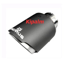 Load image into Gallery viewer, Universal Remus Sport Carbon Fiber Exhaust Muffler Tips Matte Silver Tail Pipe for BMW AUDI GOLF MAZDA