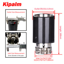 Load image into Gallery viewer, Carmon Glossy Carbon Fiber 304 Stainless Steel Exhaust Pipe Tail Pipe Muffler Tip Curly Edge for CX-30 CX-8 CX-5 CX-9