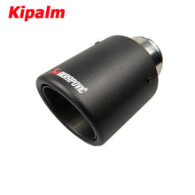 Load image into Gallery viewer, 1PC Black Universal AK Logo Carbon Fiber Exhaust Muffler Tip for MAZAD CX-5 GOLF Exhaust Tips Free Shipping