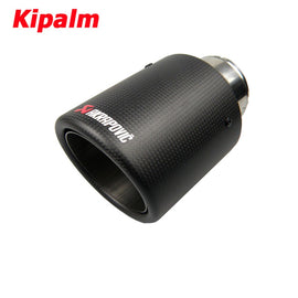 1PC Black Universal AK Logo Carbon Fiber Exhaust Muffler Tip for MAZAD CX-5 GOLF Exhaust Tips Free Shipping
