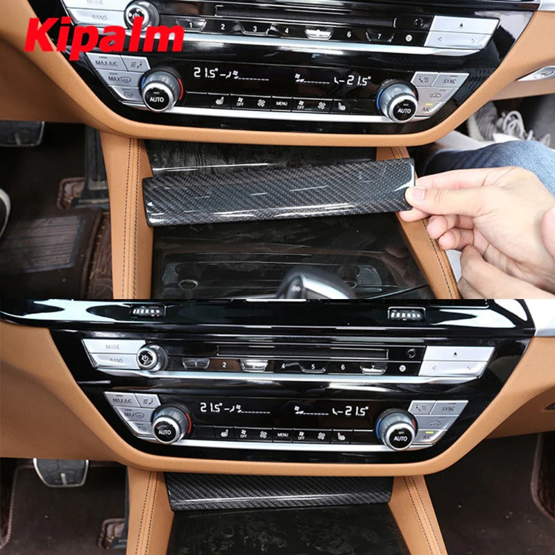 Carbon Fiber Interior Accessories Car Decoration Drawer Board Cover for BMW G30 G31 G38