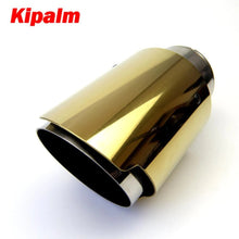Load image into Gallery viewer, Car Universal Akrapovic Type Golden Stainless Steel Exhaust Tip End Pipe for  Mercedes Benz BMW Audi VW Golf Toyota Honda Parts