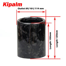 Load image into Gallery viewer, Kipalm Forged Carbon Fiber Akrapovic Authentic Cover Muffler Pipe Tip Cover Housing Car Universal Exhaust Case