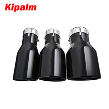 Load image into Gallery viewer, Universal Car Exhaust Pipe Tail Throat Stainless Steel Muffler Tips with Clamp Modification Parts Black Color
