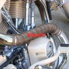 Load image into Gallery viewer, 5M 10M 15M Motorcycle Exhaust Heat Wrap Roll with Stainless Ties Fiberglass Heat Shield Tape