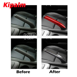 1 Set Carbon Fiber Handbrake Handle Cover Protector for Chevrolet Camaro 2010 2011 2012 2013 2014 2015