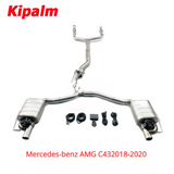 1 Set Mercedes-benz Muffler AMG W205 C205 C43 4 Doors 2018-2020 3.0T with Valve Exhaust Catback