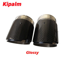 Load image into Gallery viewer, 2PCS Carbon Fiber Pipe For Ford Explorer Kuga Escape Muffler Tips Car Exhaust Pipes AK Logo
