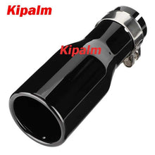 Load image into Gallery viewer, Universal Car Exhaust Pipe Tail Throat Stainless Steel Muffler Tips with Clamp Modification Parts Black Color