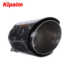 Load image into Gallery viewer, Kipalm Forged Carbon Fiber Exhaust Pipe Muffler Tip with 304 Stainless Steel for Camry Corolla Yaris Hilux Vios Rush Innova Fortuner Avanza