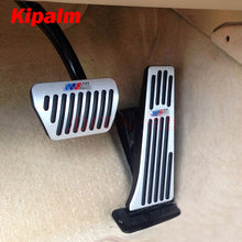 Load image into Gallery viewer, No Drill Silver/Black Aluminum Gas Brake Pedal For BMW 1 3 4 5 6 Series X1 X3 X5 X6  Accelerator and brake pedal with M Logo