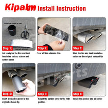 Load image into Gallery viewer, Kipalm Forged Carbon Fiber Akrapovic Authentic Cover Muffler Pipe Tip Cover Housing Car Universal Exhaust Case