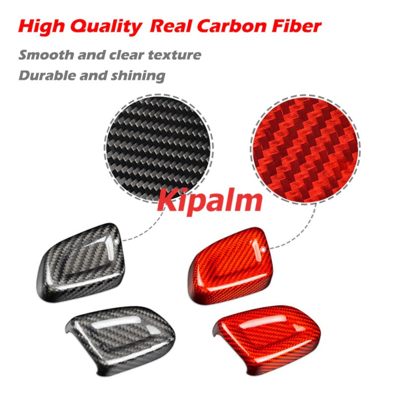 Dry Carbon Fiber Gear Shift Knob Cover Interior Decorative Trim For Volvo XC40 XC60 XC90 V60 V90 S60 S90 2020-2021