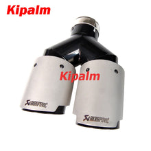 Load image into Gallery viewer, Y Style Dual Black Matte Stainless Steel  Exhaust Tips Akrapovic End Pipes Muffler Tips