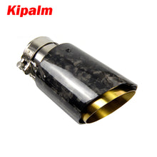 Load image into Gallery viewer, Kipalm Forged Carbon Fiber Car Exhaust Pipe Muffler Tip Gloden Stainless Steel CRV HRV JAZ VIOS Myvi Innova Avanza Fortuner