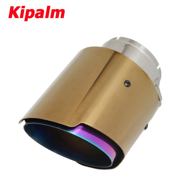 1PC 304 Stainless Steel Gold Purple Exhaust Tip Without Logo BMW 3 Series G20 2019 Tiguan R Accord 8th