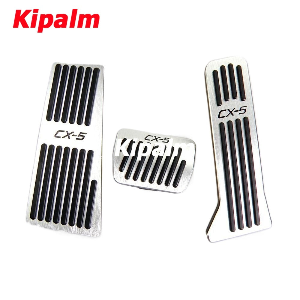 Aluminum Car Accelerator Gas Brake Footrest Pedal Plate Cover AT For Mazda CX-5 2013 2014 2015 2016 2017 2018 2019