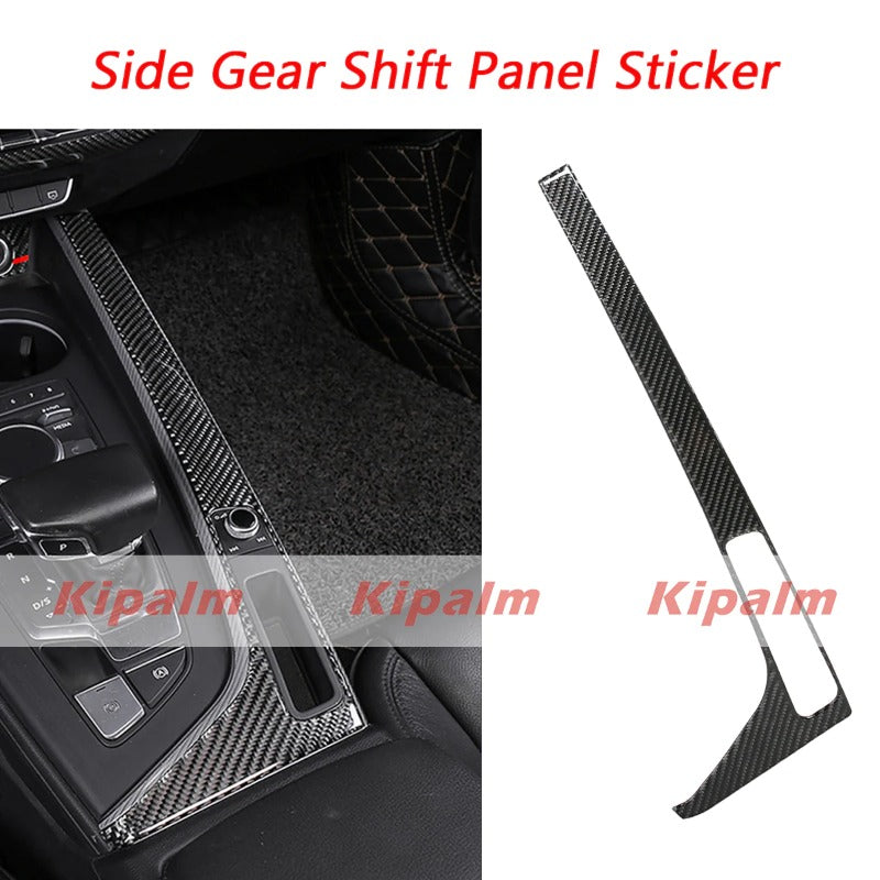 Car Carbon Fiber Gear Side Frame Gear Panel Decorative Sticker for Audi A4 A5