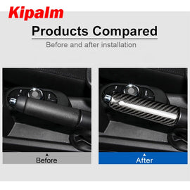Hard Carbon Fiber Hand Brake Grip Covers Trim for Mini Cooper F55 Hardtop F57 F56 Hatchback