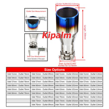 Load image into Gallery viewer, 1PC Stainless Steel Slanted Cut Tailpipe Universal Burnt Blue Black Silver Exhaust Pipe Muffler Tips