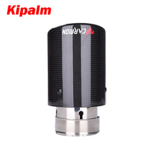 Load image into Gallery viewer, Carmon Glossy Carbon Fiber 304 Stainless Steel Exhaust Pipe Tail Pipe Muffler Tip Curly Edge for CX-30 CX-8 CX-5 CX-9