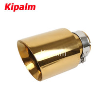 Load image into Gallery viewer, Customized Logo Double Wall Car Tail Pipe Stainless Steel Golden Exhaust Tip