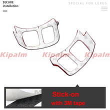 Load image into Gallery viewer, 2pcs Stick-on Real Carbon Fiber Steering Wheel Button Frame for Lexus NX IS RC