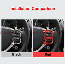 Load image into Gallery viewer, 2pcs Stick-on Real Carbon Fiber Steering Wheel Button Frame for Lexus NX IS RC