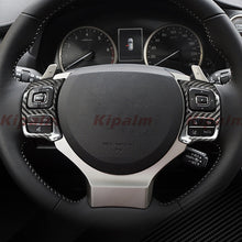 Load image into Gallery viewer, 2pcs Stick-on Real Carbon Fiber Steering Wheel Button Frame for Lexus NX IS RC