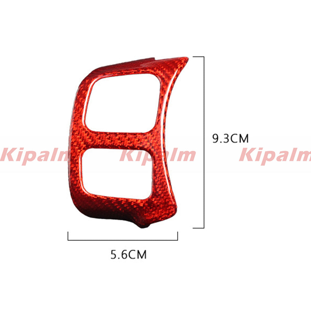 2pcs Stick-on Real Carbon Fiber Steering Wheel Button Frame for Lexus NX IS RC