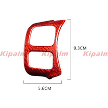 Load image into Gallery viewer, 2pcs Stick-on Real Carbon Fiber Steering Wheel Button Frame for Lexus NX IS RC