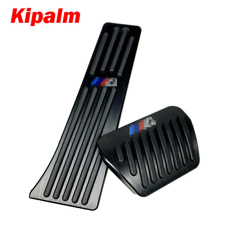 No Drill Silver/Black Aluminum Gas Brake Pedal For BMW 1 3 4 5 6 Series X1 X3 X5 X6  Accelerator and brake pedal with M Logo