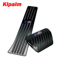 Load image into Gallery viewer, No Drill Silver/Black Aluminum Gas Brake Pedal For BMW 1 3 4 5 6 Series X1 X3 X5 X6  Accelerator and brake pedal with M Logo