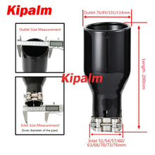 Load image into Gallery viewer, Universal Car Exhaust Pipe Tail Throat Stainless Steel Muffler Tips with Clamp Modification Parts Black Color