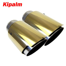 Load image into Gallery viewer, Car Universal Akrapovic Type Golden Stainless Steel Exhaust Tip End Pipe for  Mercedes Benz BMW Audi VW Golf Toyota Honda Parts