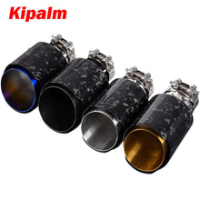 Load image into Gallery viewer, Kipalm Forged Carbon Fiber Exhaust Pipe Muffler Tip with 304 Stainless Steel for Camry Corolla Yaris Hilux Vios Rush Innova Fortuner Avanza