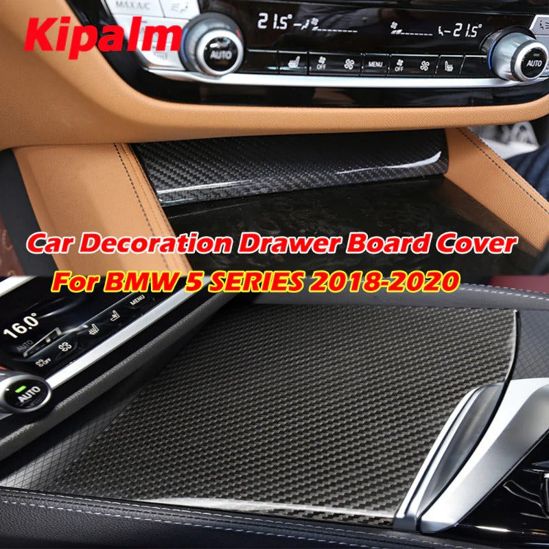 Carbon Fiber Interior Accessories Car Decoration Drawer Board Cover for BMW G30 G31 G38