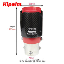 Load image into Gallery viewer, Red Angle Adjustable Bolt-On Akrapovic Carbon Fiber Exhaust Pipe with Anti-drop Rope Kicks FIT CRV RAV4 Altis Toyota HRV