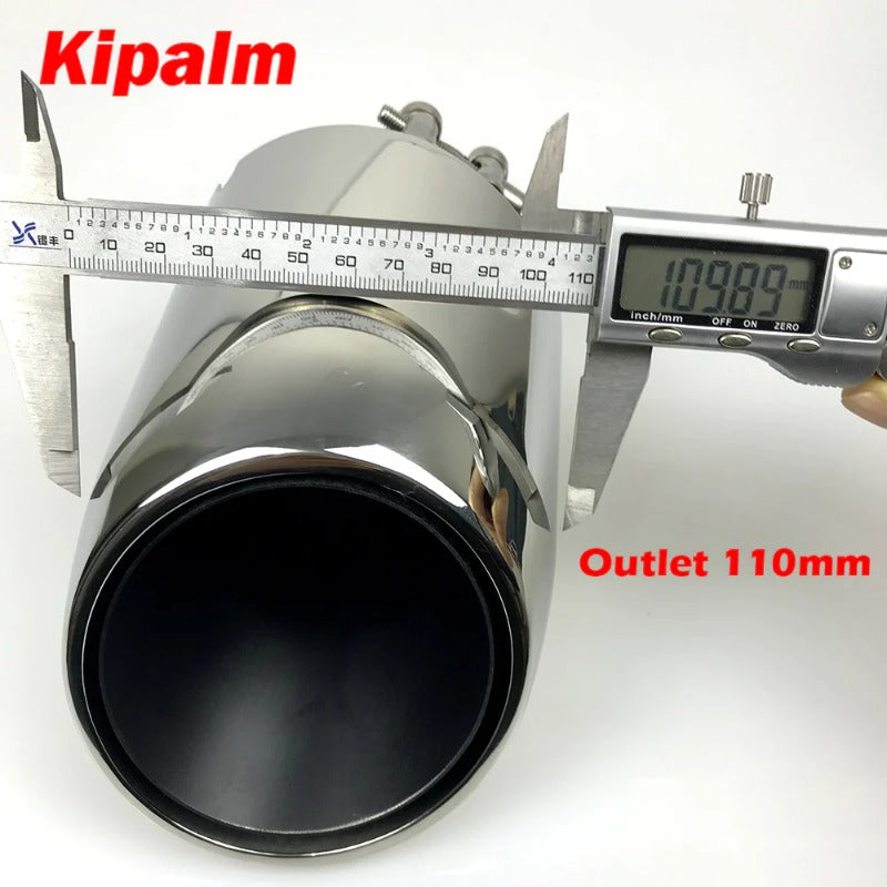 New Style Stainless Steel Car Universal Exhaust System End Pipe Car Exhaust Tip Dual Wall Angle Cut Outlet 110mm
