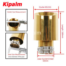 Load image into Gallery viewer, Customized Logo Double Wall Car Tail Pipe Stainless Steel Golden Exhaust Tip