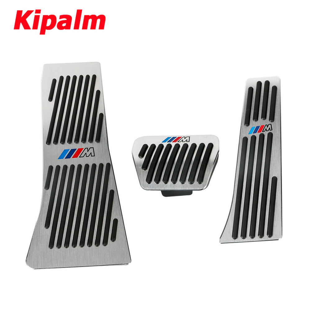No Drill Gas Brake Footrest Pedal Plate Pad For BMW X5 X6 Series E70 E71 E72 F15 AT Aluminum alloy gas brake pedal LHD AT With M