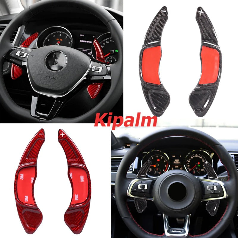 2pcs for Volkswagen MK7 Golf  Para Scirocco Polo GTI 2015-2017 Carbon Fiber Steering Wheel Shifter Paddle Extensions