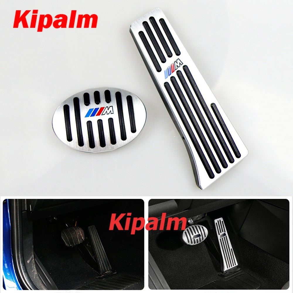 No Drill Gas Brake Pedal for BMW X1 F48 1 Series F52 2 Series F46 Auto Aluminum Gas Accelerator Pedal and Brake Pedal with M Logo