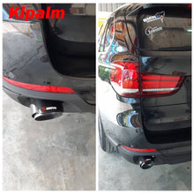 Load image into Gallery viewer, Kipalm Forged Carbon Fiber Exhaust Tip 304 Stainless Steel Twill Carbon Fiber Muffler Tips Fit for BMW X5 E70 E53