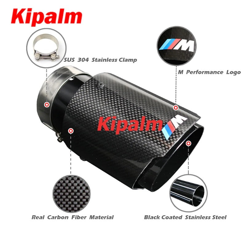 M Performance Glossy Carbon Fiber Exhaust Muffler Tips for BMW F20 F21 F22 F23 F30 F31 F32 F33 F36 F10 F11 F12 F13